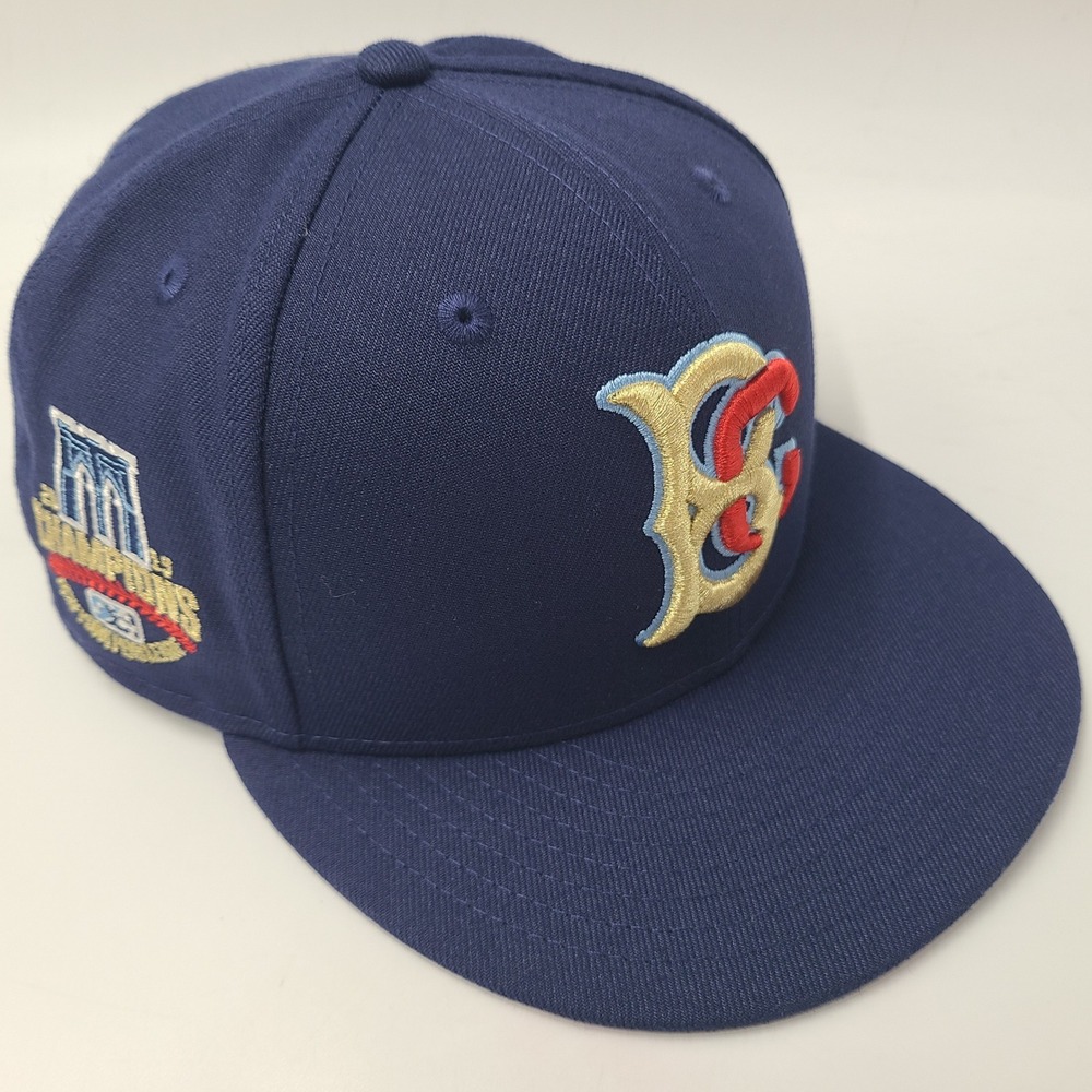 Brooklyn Cyclones Hat Fitted 7 7/8 New Era 59Fifty Blue Gold MiLB 2019 Champions